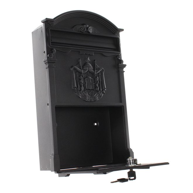 rottner briefkasten letterbox ashford schwarz black t05375 offen1