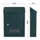 Rottner Briefkasten Udine Stahlbriefkasten Grn Mailbox klein Pulverbeschichtet Namensschild Sichtfenster 0 2